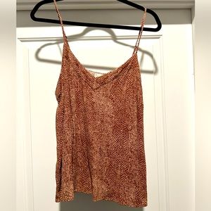 Animal print spaghetti strip shirt